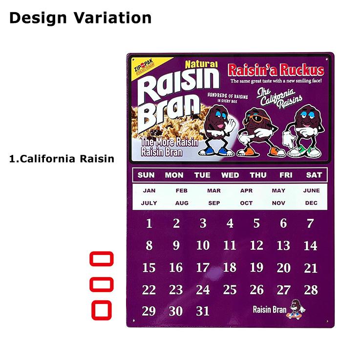 カレンダー 万年カレンダー キャラクター ベティ レディキロ CaliforniaRaisin 看板 インテリアプレート 金属製 アメリカン雑貨 ダブルスリー | ブランド登録なし | 05