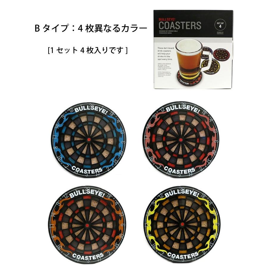 コースター ダーツボード ダーツ 4枚入り デザインコースター バー カフェ キッチン雑貨 プレゼント おもしろ雑貨 インスタ映え ダブルスリー | ブランド登録なし | 06