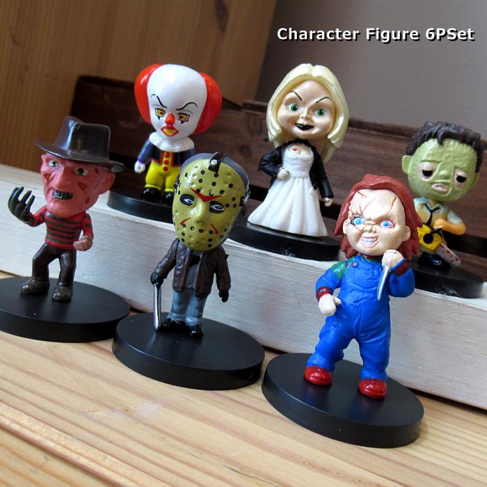 フィギュア 6体セット ホラー 映画 キャラクター ミニサイズ アメリカン雑貨 プレゼント 景品 賞品 インテリア ディスプレイ ダブルスリー | ブランド登録なし