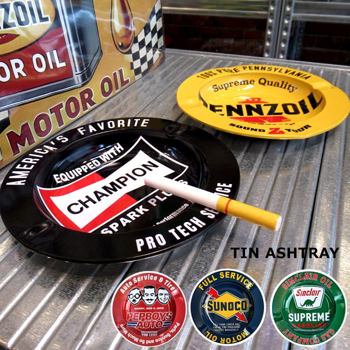 灰皿 卓上灰皿 ブリキ レトロ かっこいい アッシュトレイ たばこ インテリア 小物入れ アメリカンカンパニー アメリカン雑貨 ダブルスリー | ブランド登録なし