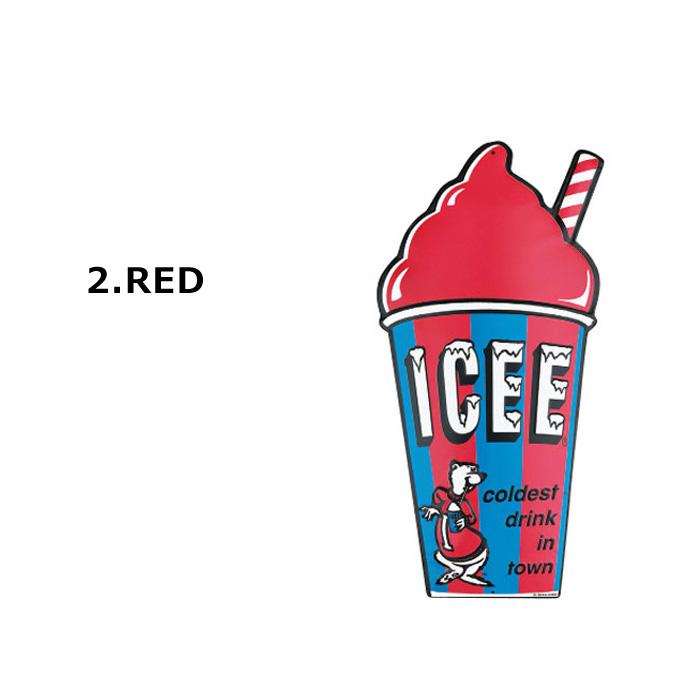 ICEE エンボスサイン 看板 看板 ICEE エンボスサイン ブリキ看板 ティンサイン ガレージ