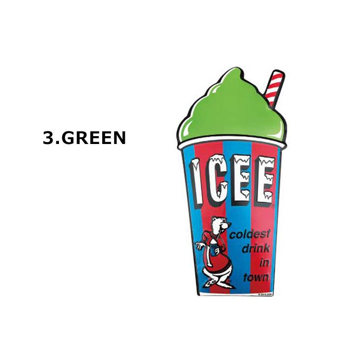 看板 ICEE エンボスサイン ブリキ看板 ティンサイン ガレージ 男前系
