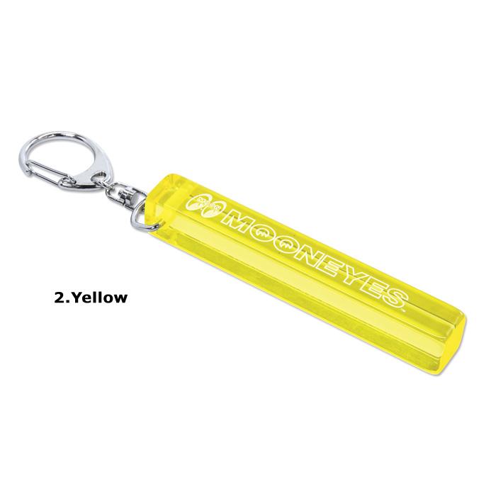 キーホルダー moon ホテルキー アクリルスティック キーリング 存在感