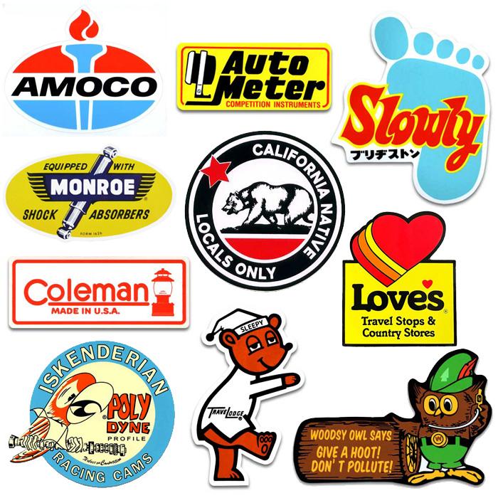 ステッカー シール デコ AMOCO Coleman ブリヂストン かっこいい アメリカンカンパニー アメリカン雑貨 車 バイク スーツケース デカール ダブルスリー | ブランド登録なし | 01