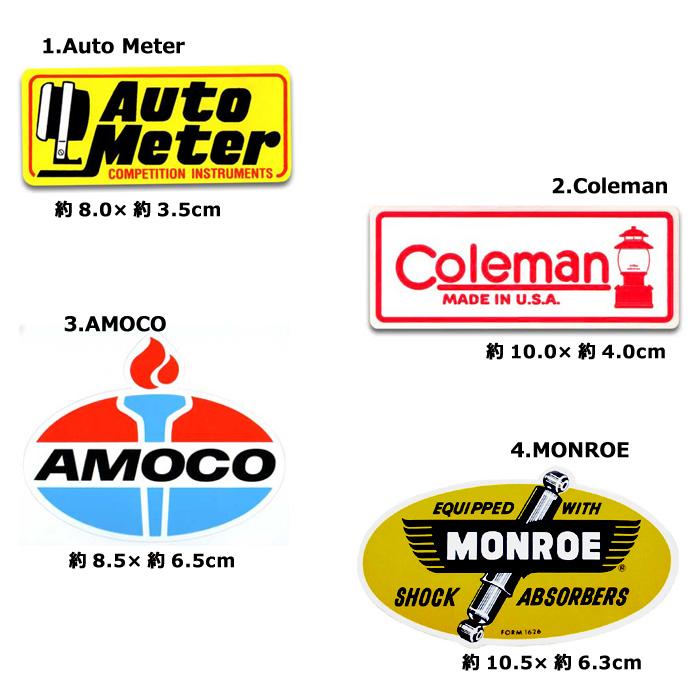 ステッカー シール デコ AMOCO Coleman ブリヂストン かっこいい アメリカンカンパニー アメリカン雑貨 車 バイク スーツケース デカール ダブルスリー | ブランド登録なし | 02