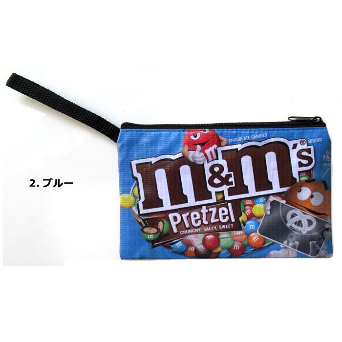 ポーチ Sサイズ フラット M&M's 通帳ケース 手帳ケース コスメポーチ プレゼント 可愛い スリム 小物入れ 旅行用 キャラクター アメリカン雑貨 ダブルスリー | ブランド登録なし | 09