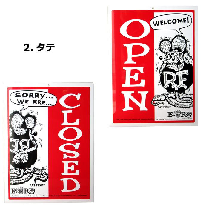 RAT FINK サインプレート アメリカン雑貨 オープン クローズ 看板 両面プリント サインボード インテリア ディスプレイ アメ雑 アメキャラ ダブルスリー | ブランド登録なし | 05