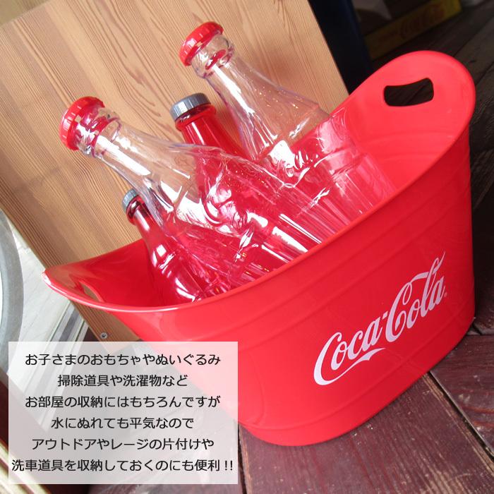 コカコーラ オーバルタブ バケツ おけ たらい BIG SIZE コーラグッズ インテリア 収納グッズ 小物入れ ドリンククーラー アメリカン雑貨 ダブルスリー | Coca Cola | 02
