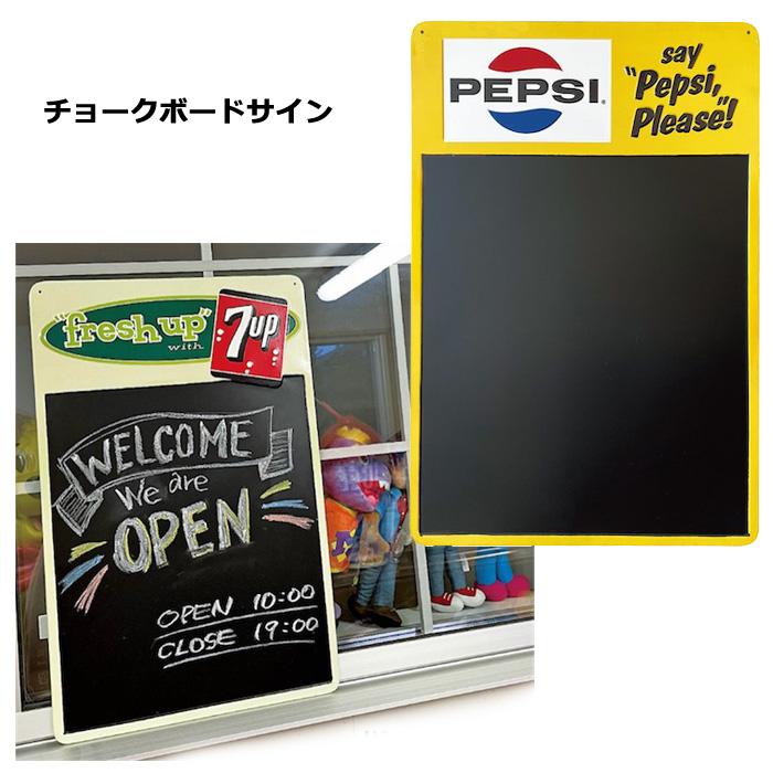 サインボード チョークサイン ペプシコーラ 7up 黒板 看板 メタル