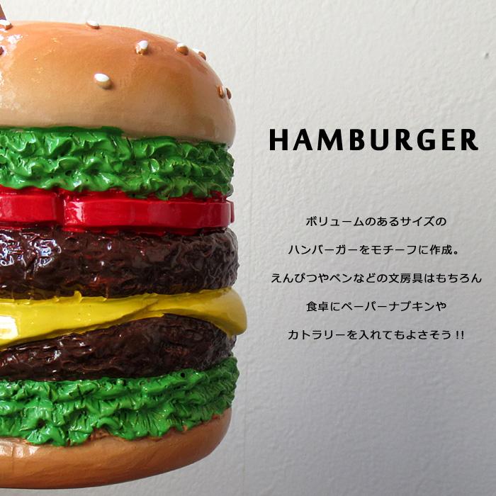 ペンスタンド かわいい ハンバーガー ペン立て おしゃれ 鉛筆立て オフィス 文房具 卓上 収納 ペン差し プレゼント アメリカン雑貨 ダブルスリー | ブランド登録なし | 02