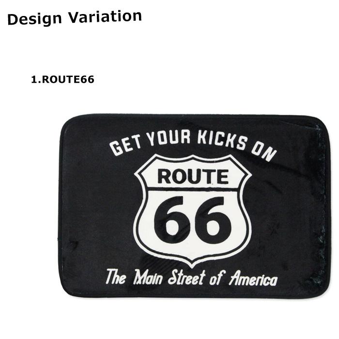 フロアマット 玄関マット ROUTE66 JACKDANIEL'S ラグ カーペット ふかふか 40cm すべり止め アメリカン雑貨 ダブルスリー | ブランド登録なし | 06
