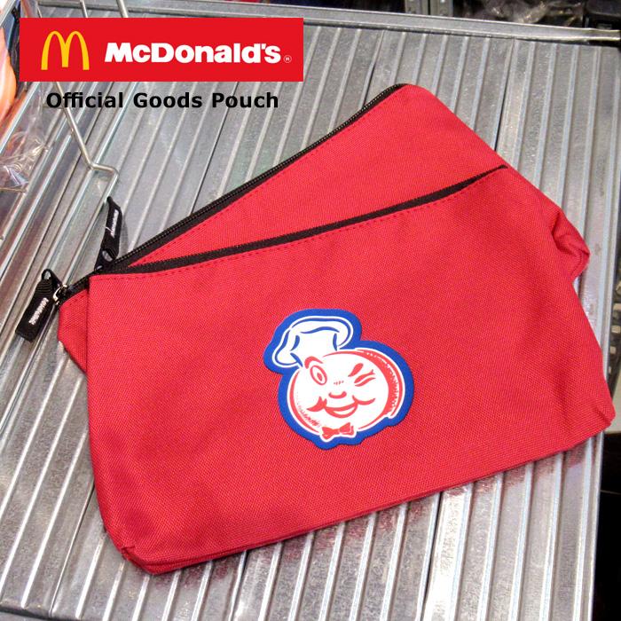 ポーチ 小物入れ マクドナルド グッズ オフィシャルグッズ 裏地付き マチなし スピーディー キャラクター プレゼント アメリカン雑貨 ダブルスリー | ブランド登録なし