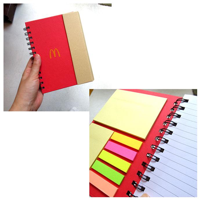 マクドナルド オフィシャルグッズ ノート 手帳 リングノート グリッド B6 70ページ プレゼント アメリカン雑貨 ダブルスリー | ブランド登録なし | 02