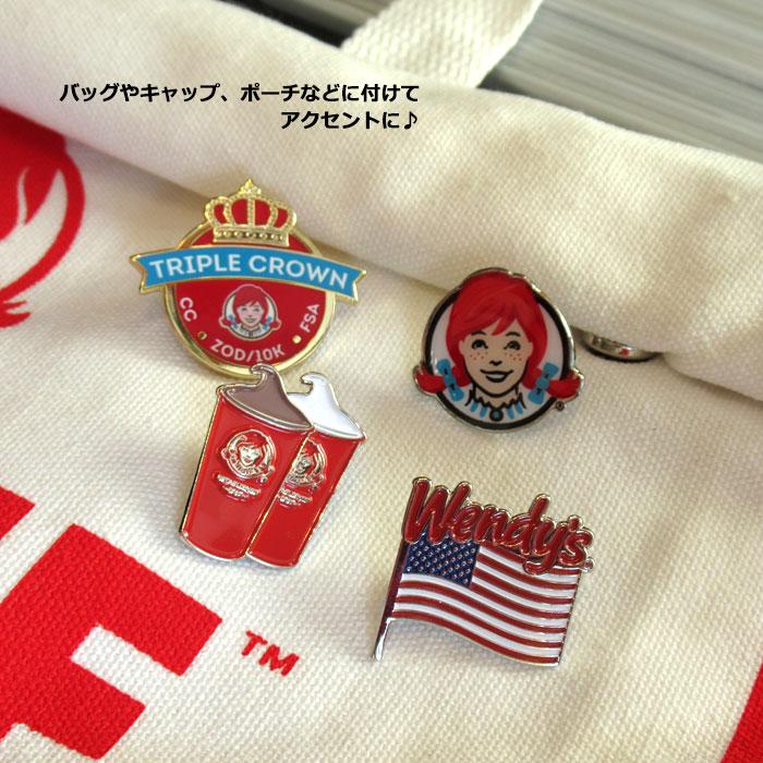 CHANEL アメリカ国旗 ハート型ピンバッジ Wendy's オフィシャルグッズ ピン 星条旗 アメリカ国旗 ラペルピン