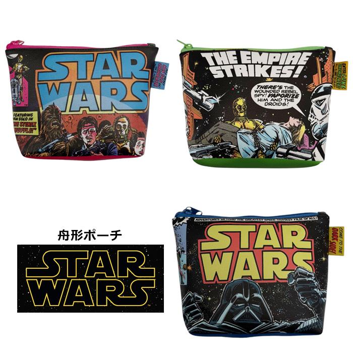 STARWARS スターウォーズ ポーチ 舟形 小物入れ メイクポーチ かわいい 合皮 ペンケース 充電器入れ プレゼント ギフト 生活雑貨 ダブルスリー | ブランド登録なし