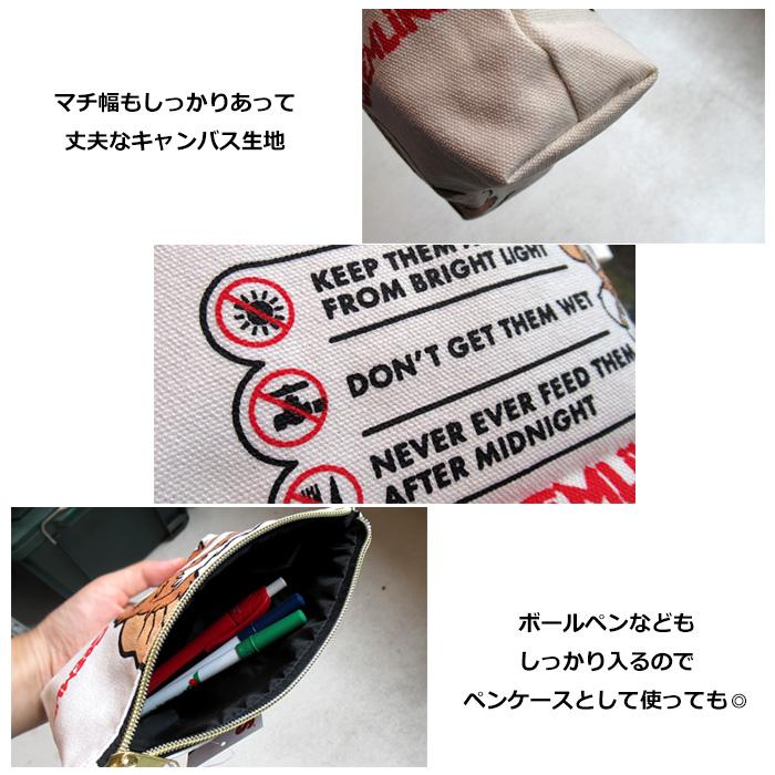 グレムリン ギズモ ポーチ マチあり 小物入れ メイクポーチ かわいい キャンバス生地 ペンケース 充電器入れ プレゼント ギフト 生活雑貨 ダブルスリー | ブランド登録なし | 02