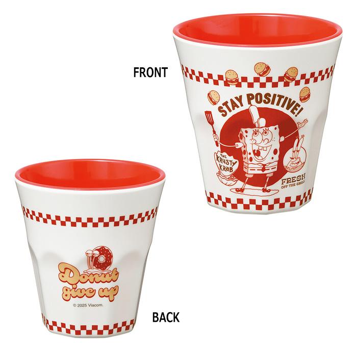 スポンジボブ コップ メラミン 270ml うがい用 洗面具 ランチグッズ アウトドア アメリカン雑貨 プレゼント ダブルスリー | スケーター | 02