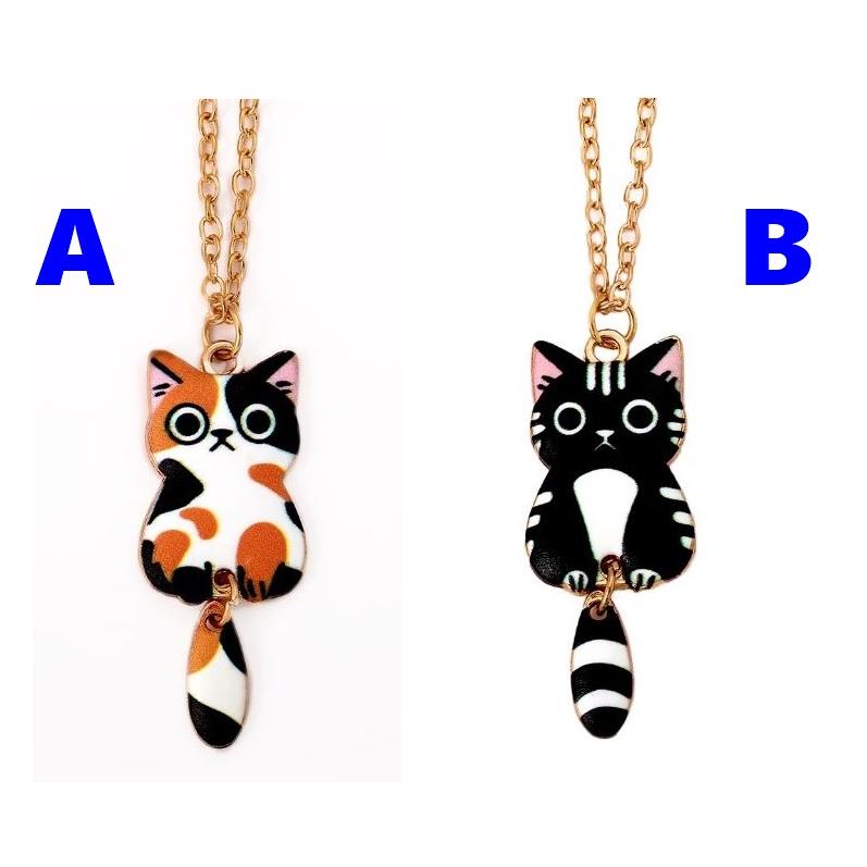 猫ちゃんネックレス ネックレス K10イエローゴールド ブラックシェル アクセサリーPePe