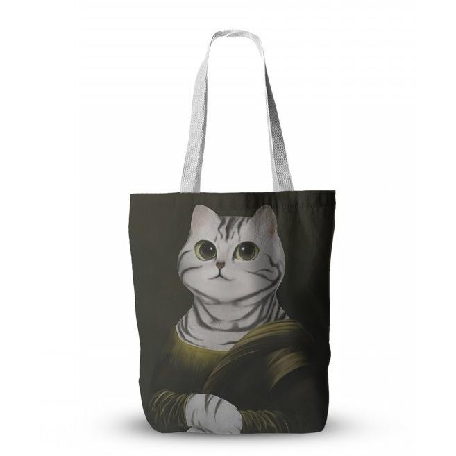 ダ・ビンチパロディトートバッグ モニャリザの微笑み モナリザ 可愛い