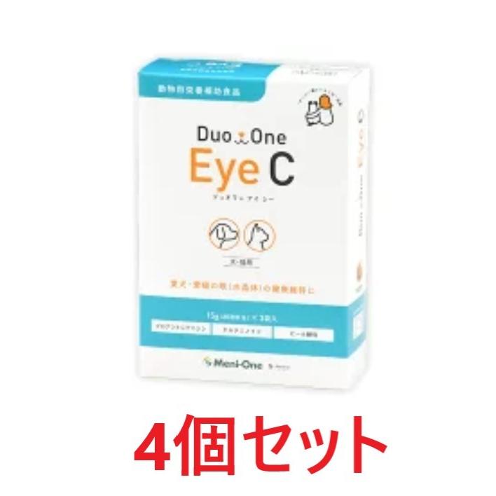 【４個セット】【Duo One Eye C デュオワン アイ シー (15ｇ×3袋入り)×４個】犬猫【水色】【メニワン】【眼】※旧 メニわんEye care2
