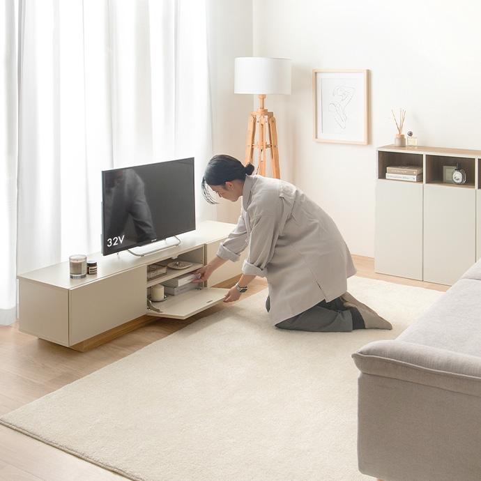 テレビ台 ローボード テレビボード 幅150cm 32〜50インチ フロート風