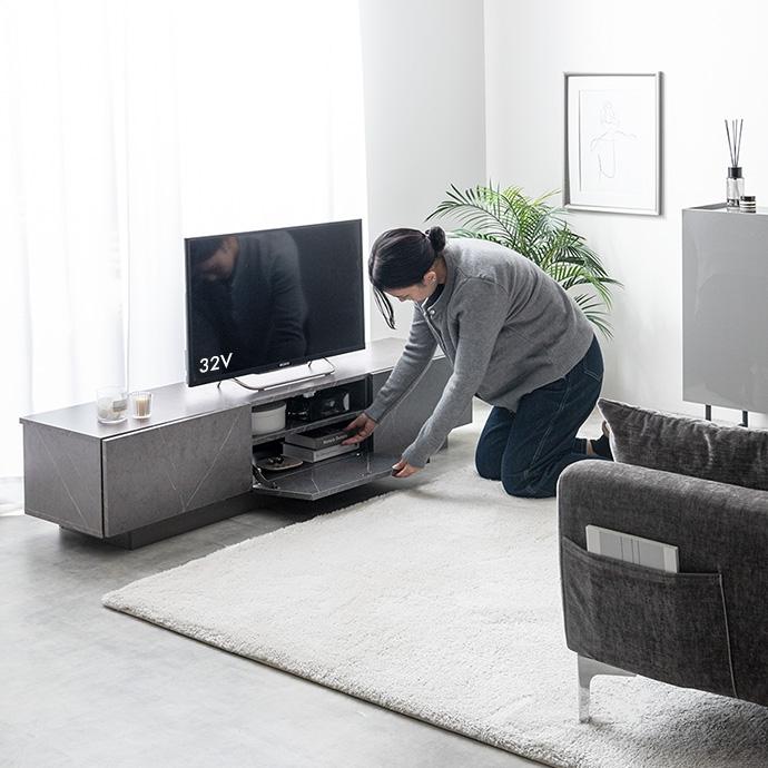 テレビ台 幅120cm ローボード フロートデザイン ストーングレー テレビ台 幅120cm ローボード フロートデザイン ストーングレー 送料
