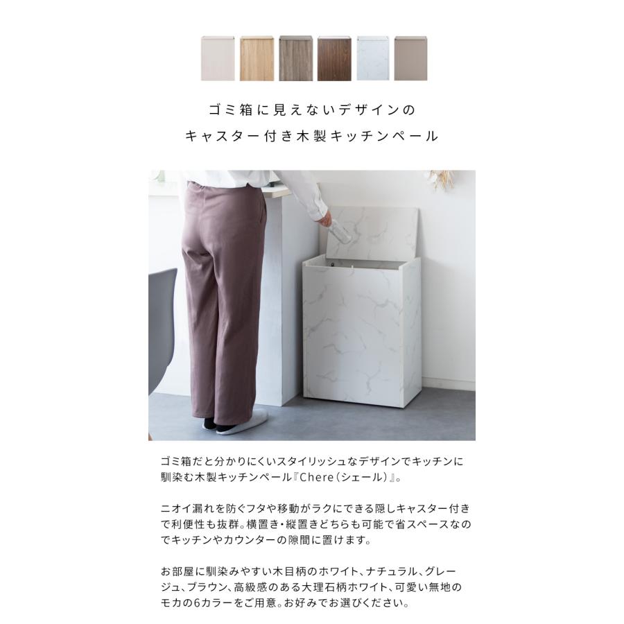 ゴミ箱 45リットル 45L ふた付き キャスター付き スリム ダストボックス 木製 キッチン カウンター リビング コンパクト 省スペース おしゃれ 北欧 白 ホワイト