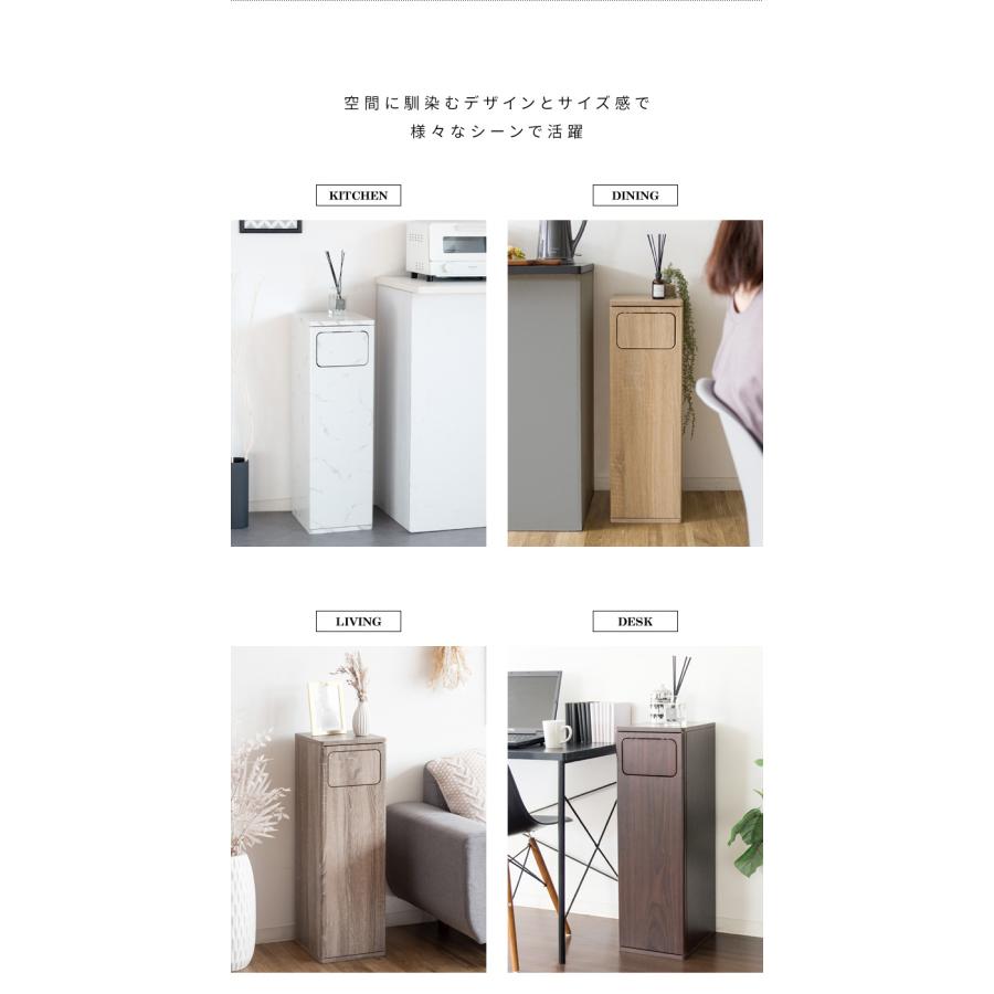 ゴミ箱 45リットル 45L 幅25 スリム ふた付き プッシュ式