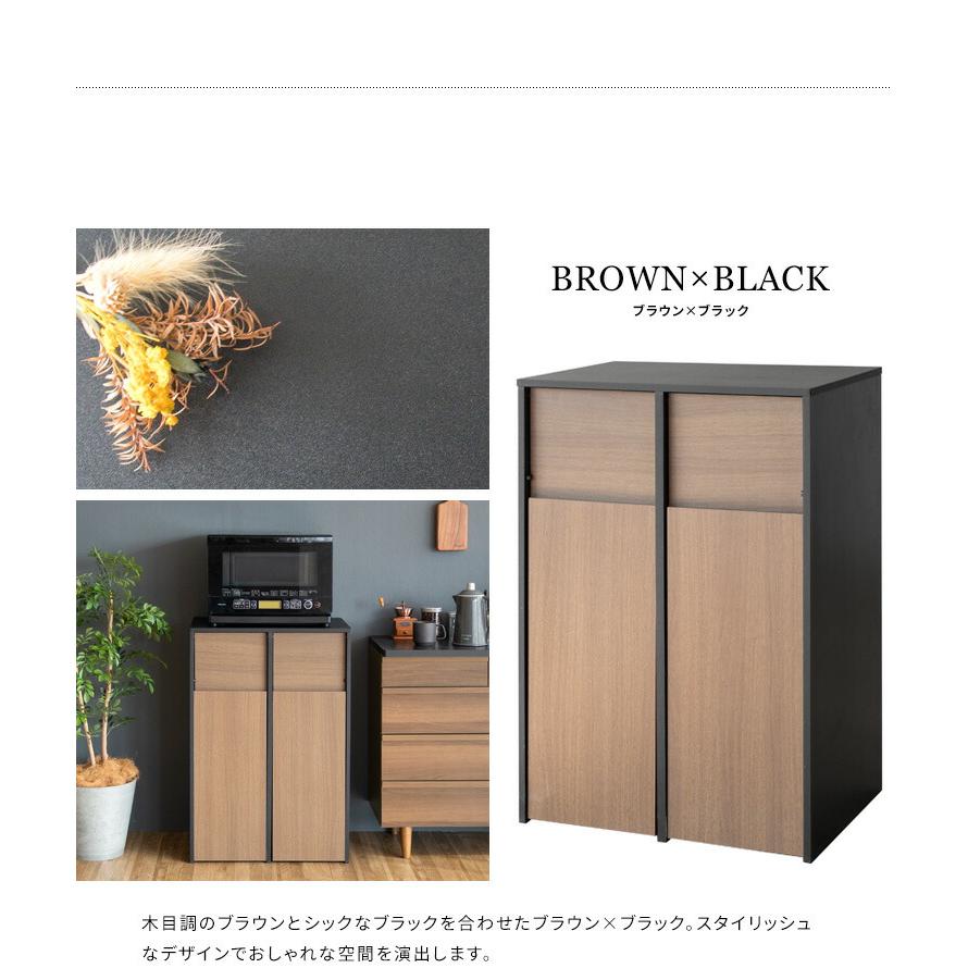 ゴミ箱 2分別 分別 45L 45リットル 木製 ダストボックス スリム