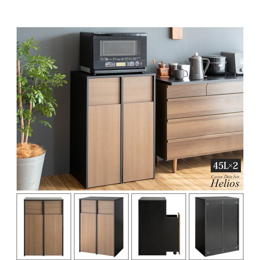 ゴミ箱 45L 45リットル 分別 2分別 ダストボックス ふた付き プッシュ