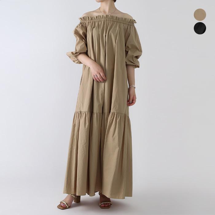 21ssコレクション Clane クラネ 5212two Way Shoulder One Piece コットンタイプライターティアード2wayロングワンピース P2 5212 Douceharmonie 通販 Yahoo ショッピング