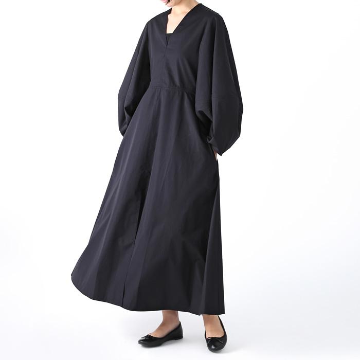 awコレクション Studio Nicholson Snw 323smooth Cotton Convex Sleeve Dress バルーンスリーブセンタースリットフレアロングワンピース Snw 323 Douceharmonie 通販 Yahoo ショッピング