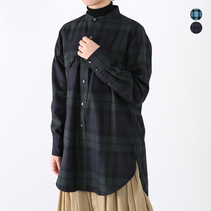 ネット限定awセール40 Off Ticca ティッカ Tbka 222ウールチェックバンドカラーサファリシャツ Tbka 222 Douceharmonie 通販 Yahoo ショッピング