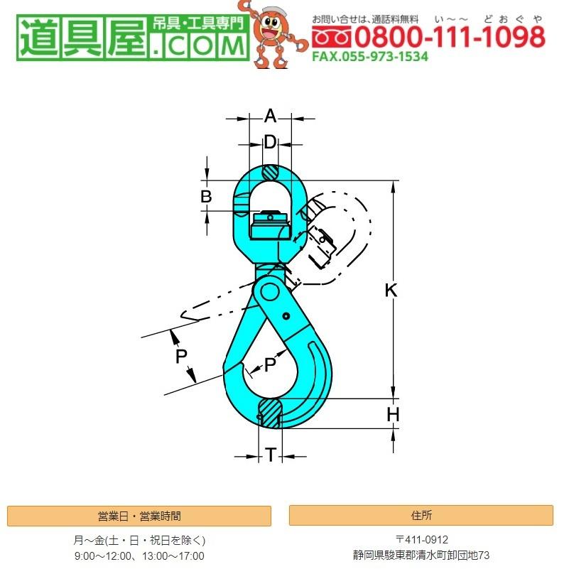 YOKE G-100 スイベルロッキングフック 使用荷重10T : 道具屋.com