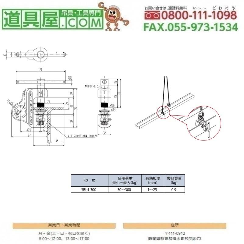 イーグル ねじ式全方向クランプ 使用荷重300KG 有効板厚1~25mmの画像