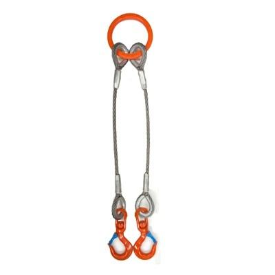 2本吊 ワイヤスリング 径14mm 基本使用荷重2.0T用 有効リーチ5.0m