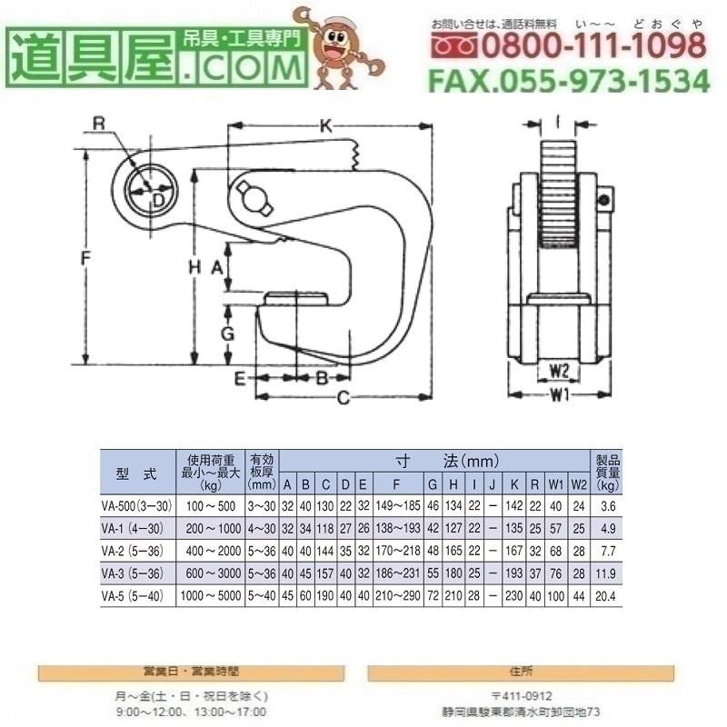 イーグル・クランプ イーグル 形鋼横つり用クランプ 使用荷重2.0T 有効 