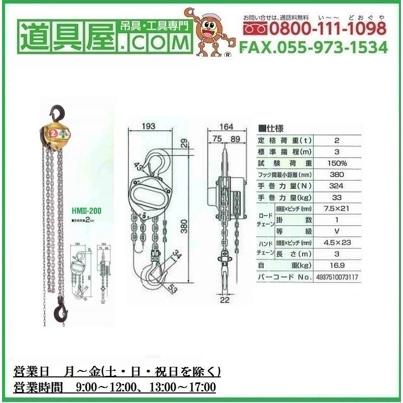 象印（ZOJIRUSHI） ホイストマン 小型軽量トルコン機能付チェーン