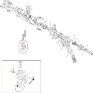 キトー レバーブロックL5形 LB032用部品 フックラッチ組 : 道具