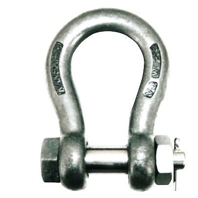 日本JIS規格BBシャックル　電気メッキ　M級　使用荷重4.8T　10個入り