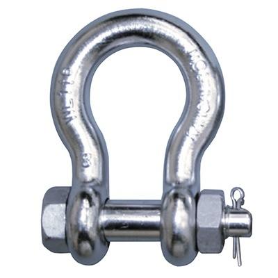 日本JIS規格BB　ステンレス製シャックル　M級　使用荷重12.5T　10個入り