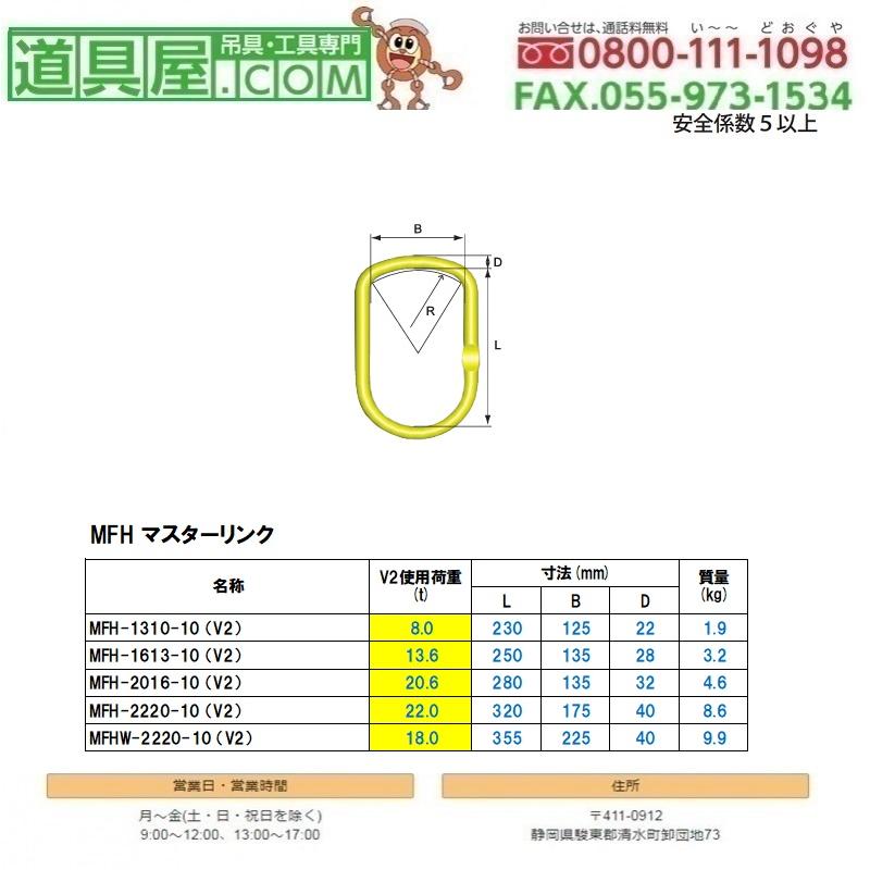 マーテック 大型クレーンフック用マスターリンク 使用荷重13.6T : 道具