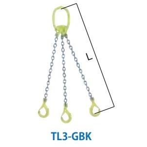 マーテック　三本吊りセット　チェーンスリング　使用荷重20.7t　TL3-GBK16