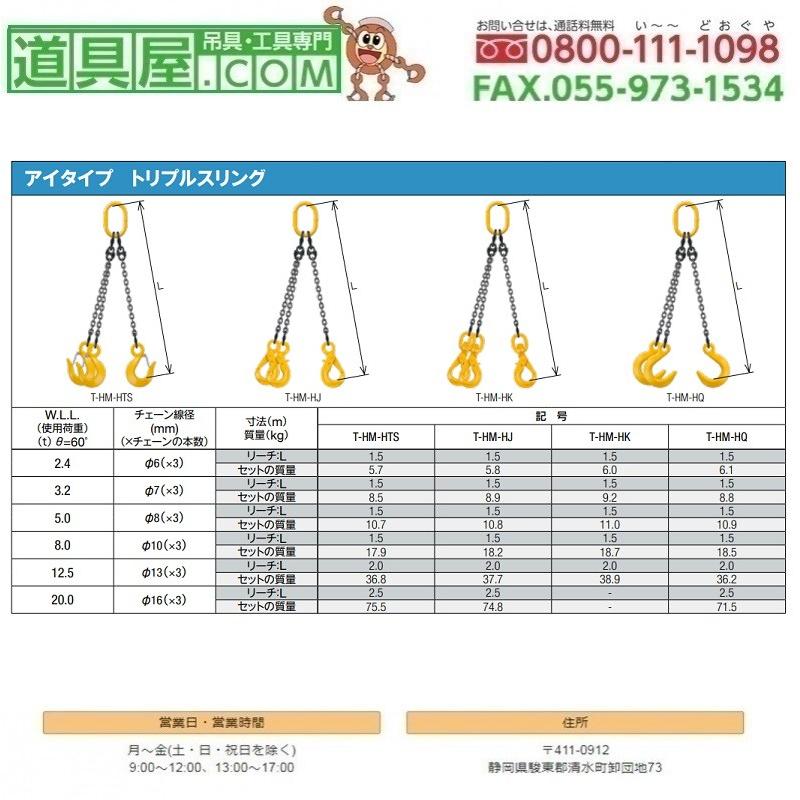 キトー　アイタイプ　トリプルスリング　使用荷重2.4T