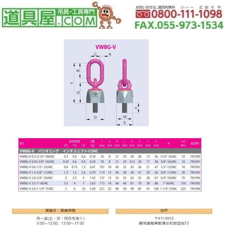 RUD　バリオリング　ユニファイネジ　1"-8UNC