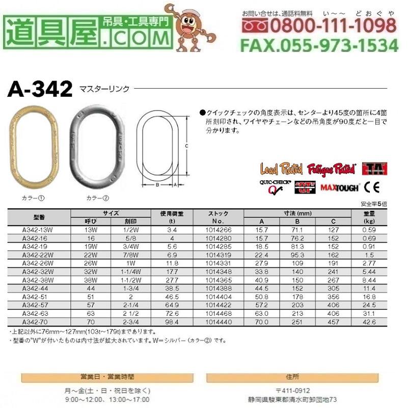 クロスビー　マスターリンク　使用荷重64.9T