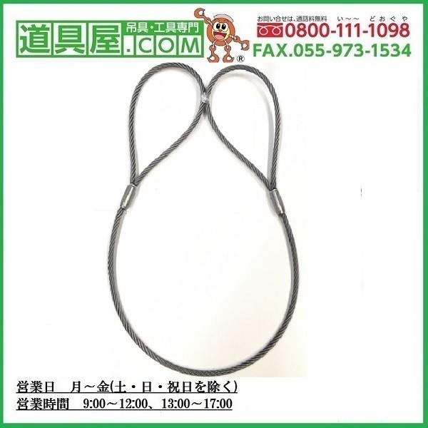 玉掛け 両端圧縮止めメッキワイヤー6×37G O 径24mm 長さ4m 玉450mm 物流、運搬用 玉掛け 両端圧縮止めワイヤー6×37O O 径24mm 長さ4m 玉450mm