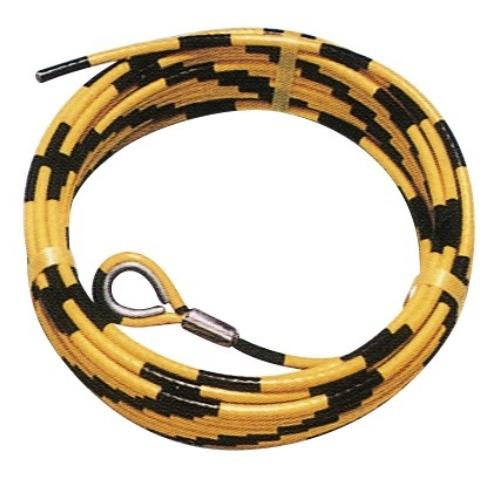 被覆タイガロープ6X24G/Ｏ　片コースロック片切　径8〜10mm　長さ50m 【ハレー】
