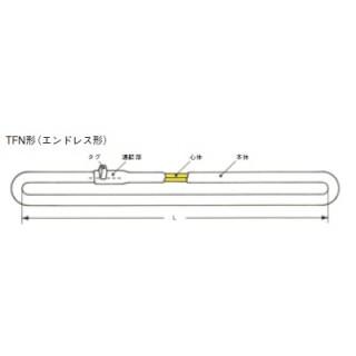 品質検査済 シライ　耐熱用マルチスリング　TFN　エンドレス形　最大使用荷重2.0T　長さ4.5m スリング、吊具