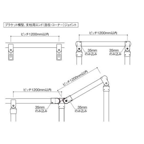 マツ六 BAUHAUS EZ 36アルミ樹脂巻手すり棒 EZ-02CO サイズ：4m